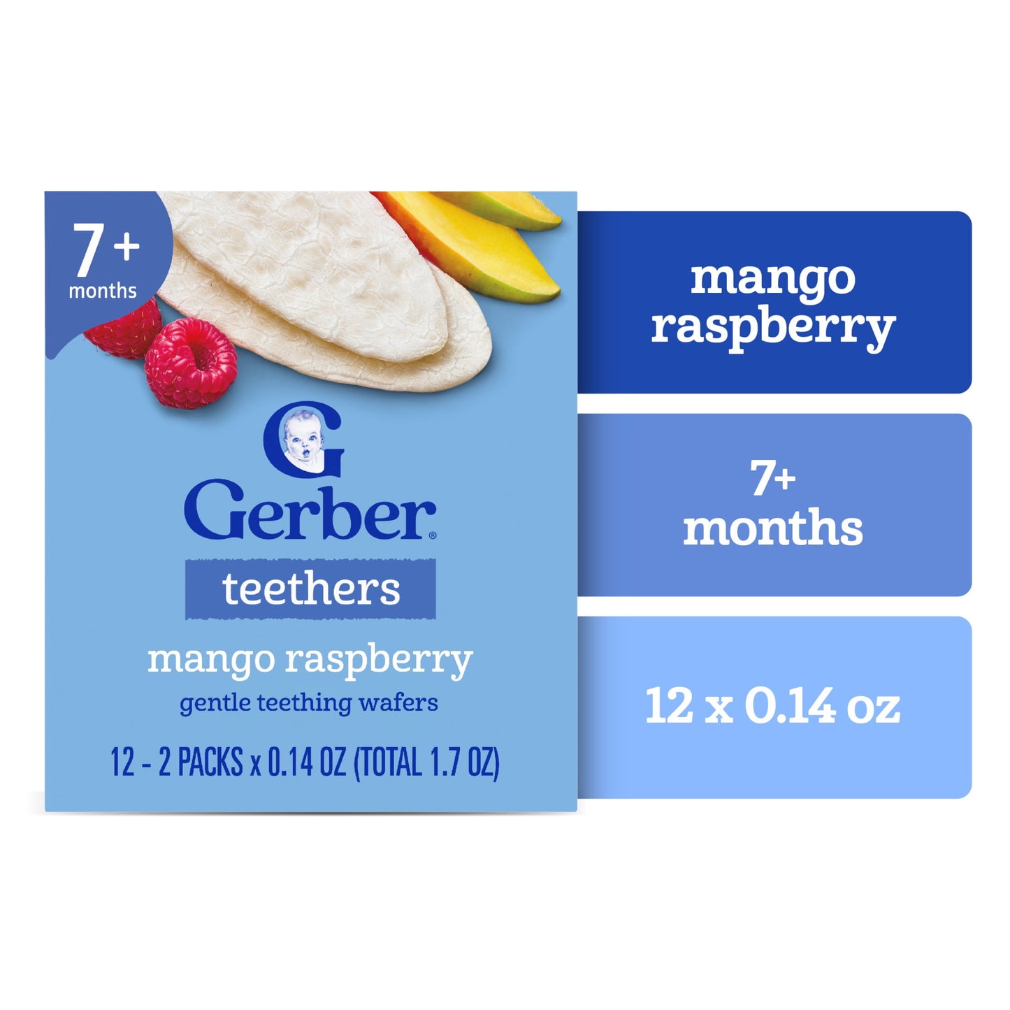 GERBER TEETHERS MANGO RASPBERRY X 24
