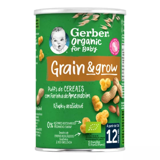 Gerber Org Nutripuffs Peanut