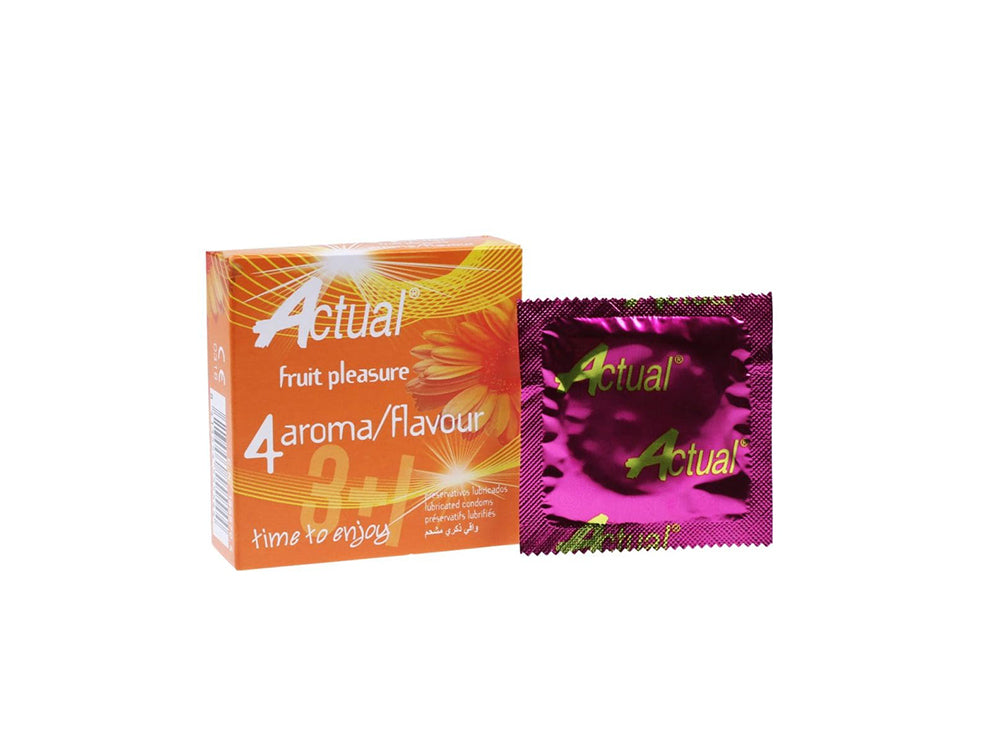 Actual Condom Fruit Pleasure Strawberry
