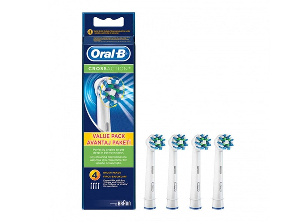 Braun Oral-B Tb Cross Action Brush Heads X 4