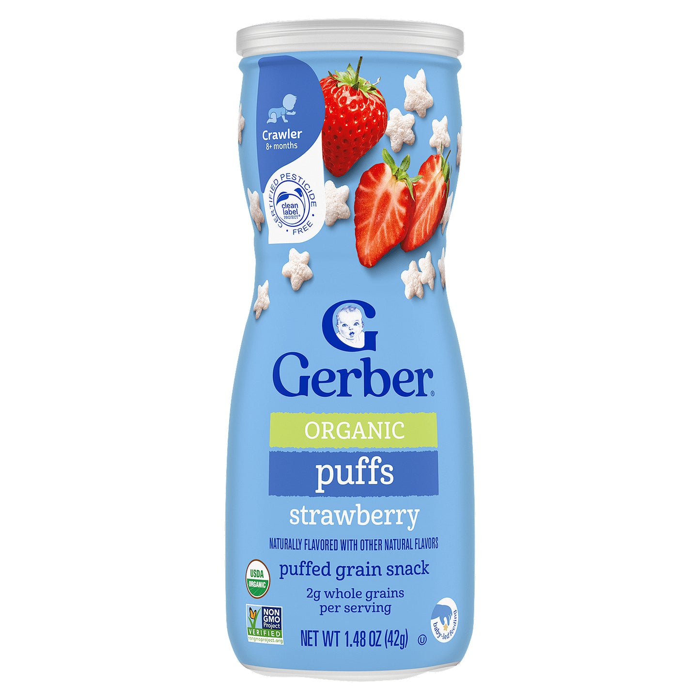 GERBER ORGANIC PUFFS STRAWBERRY 42G