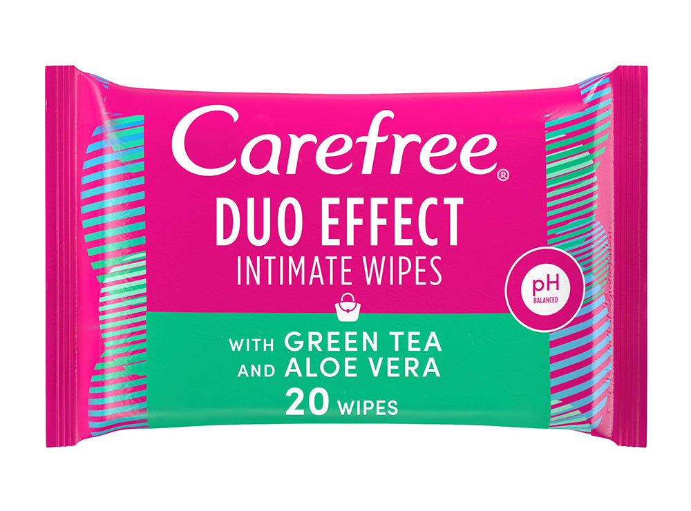 Carefree Intimate Wipes Duo Effect