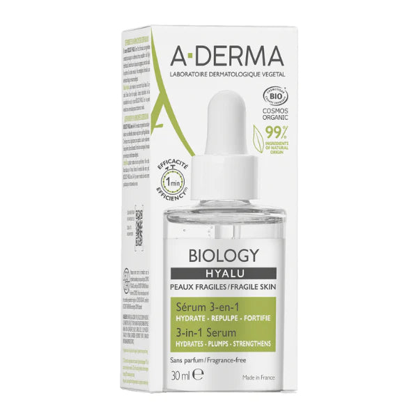 A-Derma Biology Hyalu Serum 3In1 30Ml