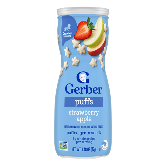 GERBER PUFFS STRAWBERRY APPLE 42G
