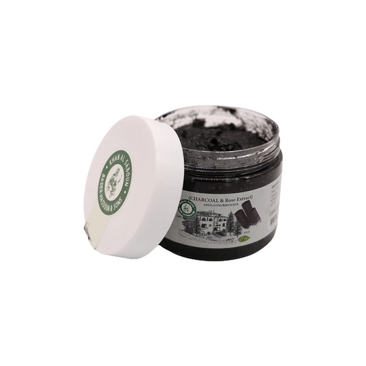Khan El Saboun.Exfoliating Body Scrub Charcoal & Rose Extract