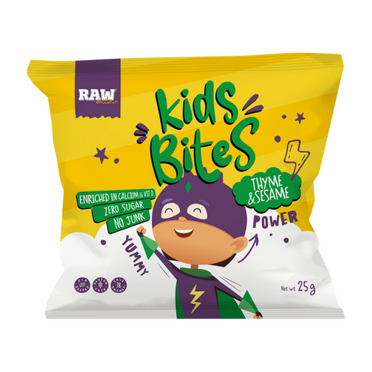 RAW BITES KIDS THYME & SESAME 25G