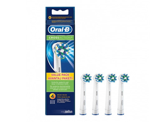 Braun Oral-B Tb Cross Action Brush Heads X 4