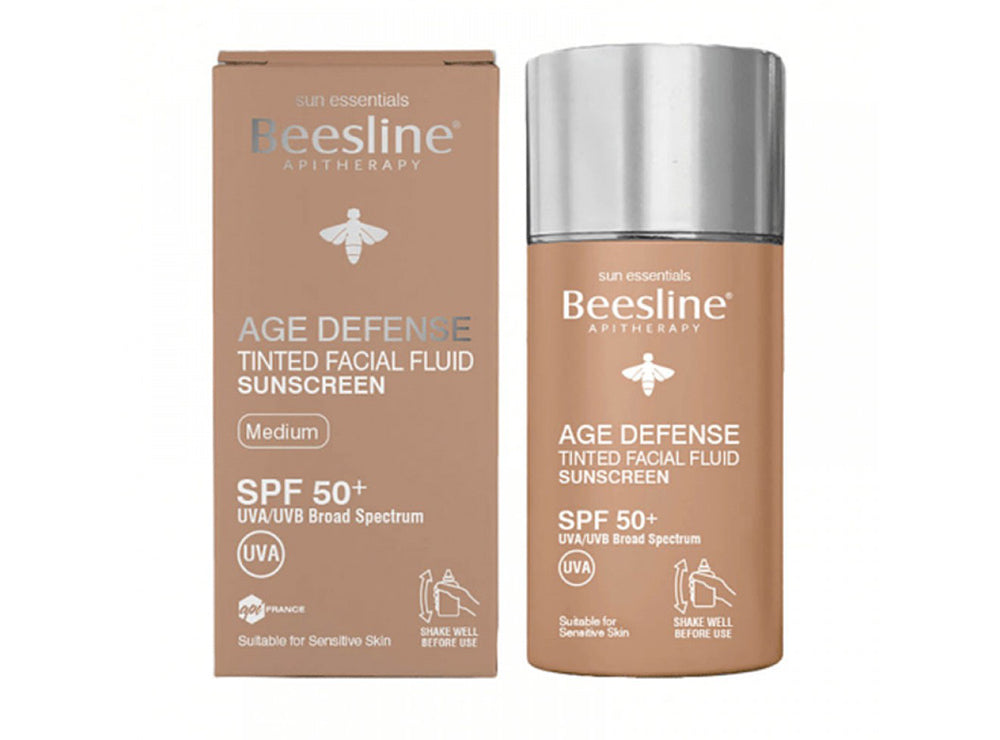 Beesline Sunscreen Age Defense Fluid Tinted SPF50+